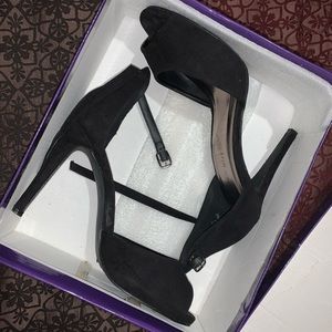 Black Suede strap heels